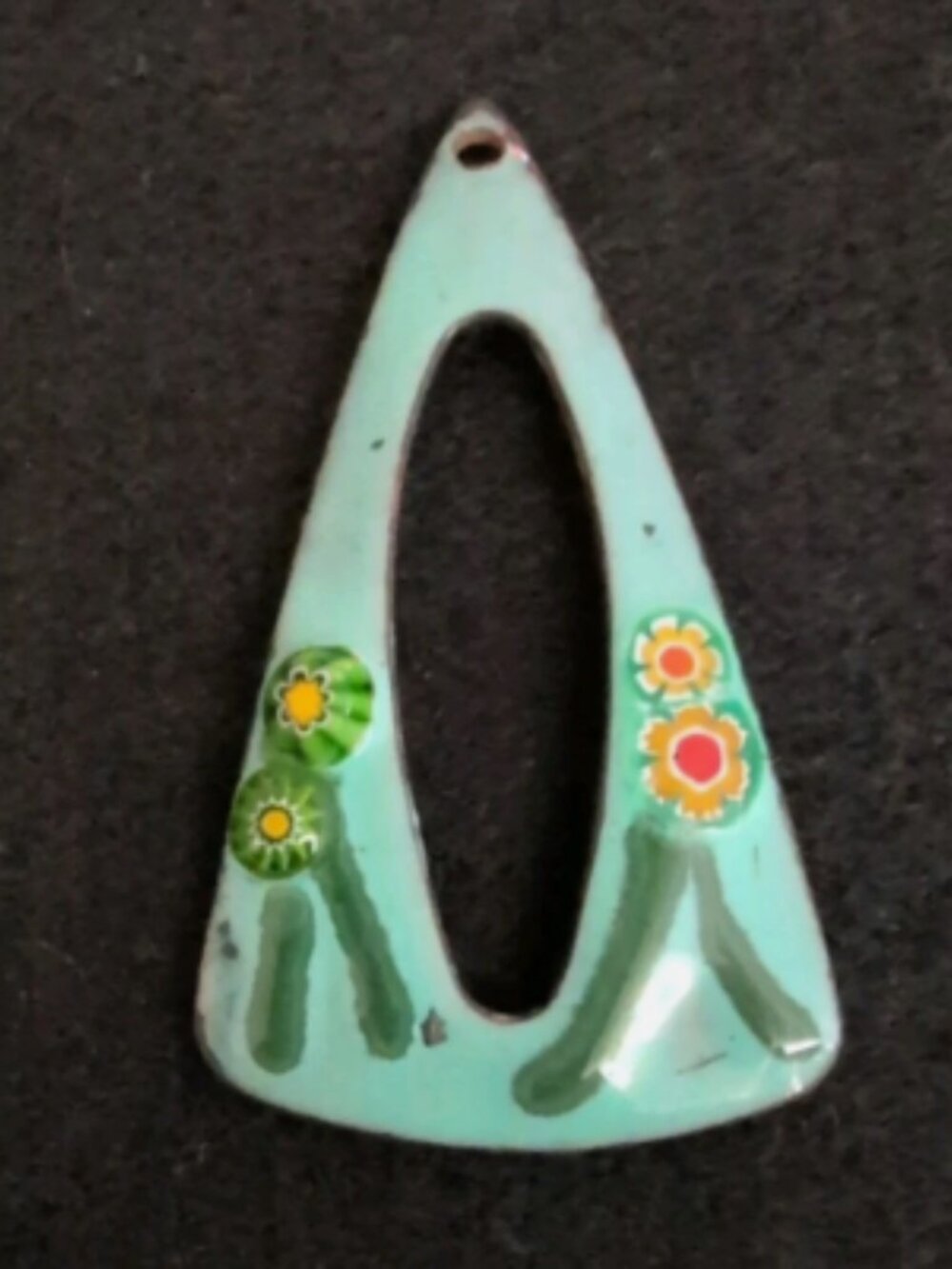 Vintage 1970s Handmade Copper Pendant